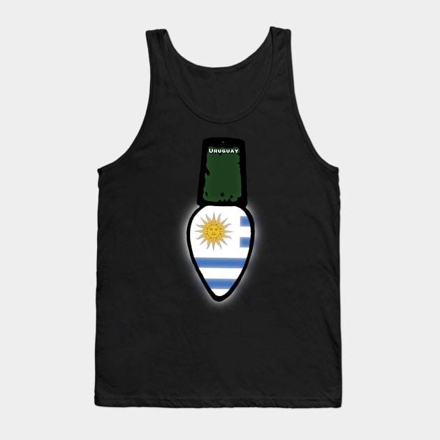 Uruguay Flag Christmas Light Tank Top by SoLunAgua